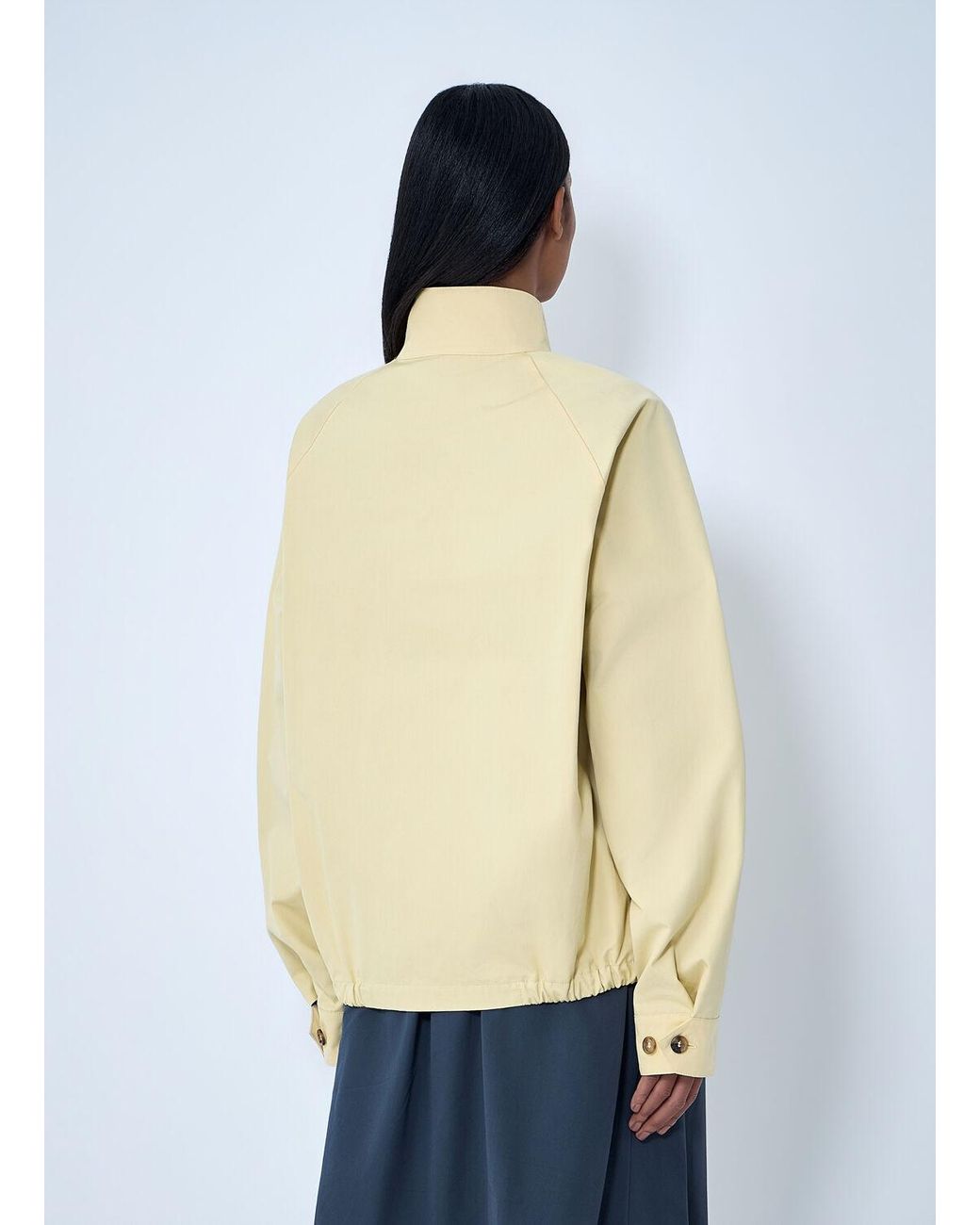 Miu Miu Natural High-Neck Zip Jacket