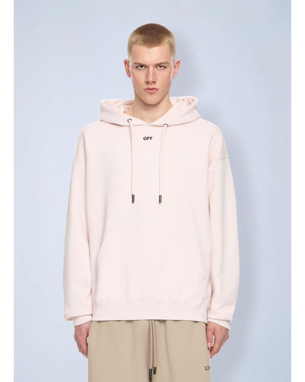 Off-White c/o Virgil Abloh Brown Paint Arrow Skate Hoodie for men