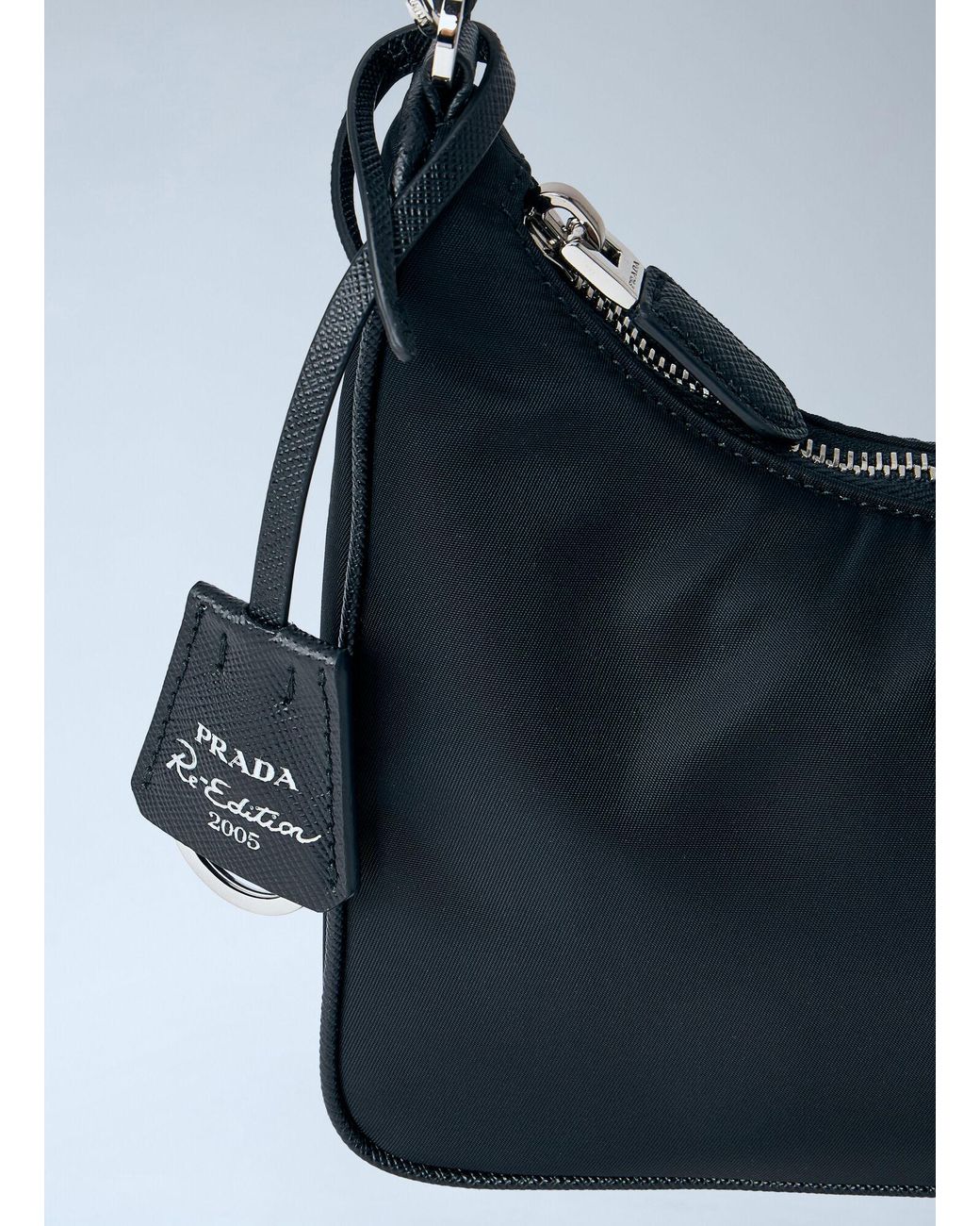 Prada Blue Re-Nylon And Saffiano Re-Edition 2005 Mini Bag