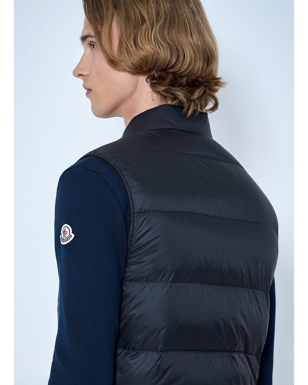 Moncler Blue Tuquerouye Shell Down Vest for men
