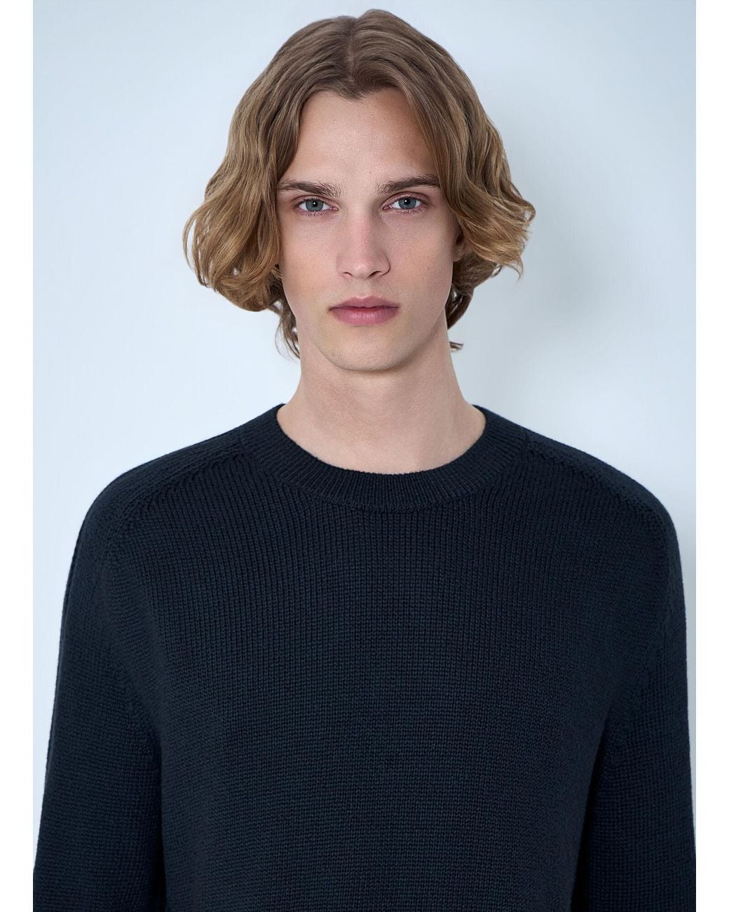 Our Legacy Blue Crewneck Wool Sweater for men