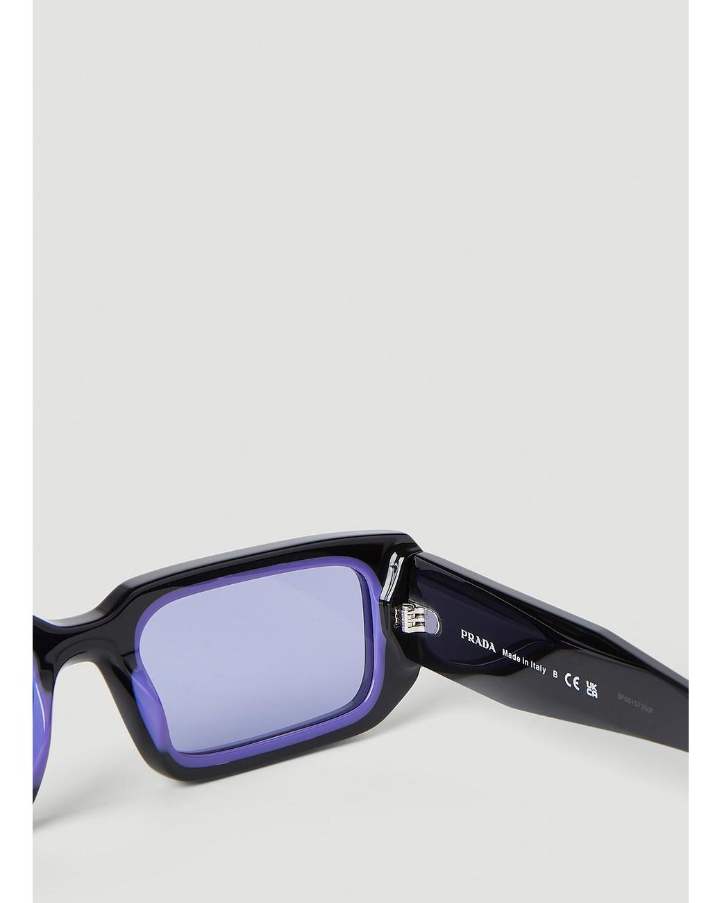 Prada Square Frame Pr 06ys Sunglasses in White for Men | Lyst
