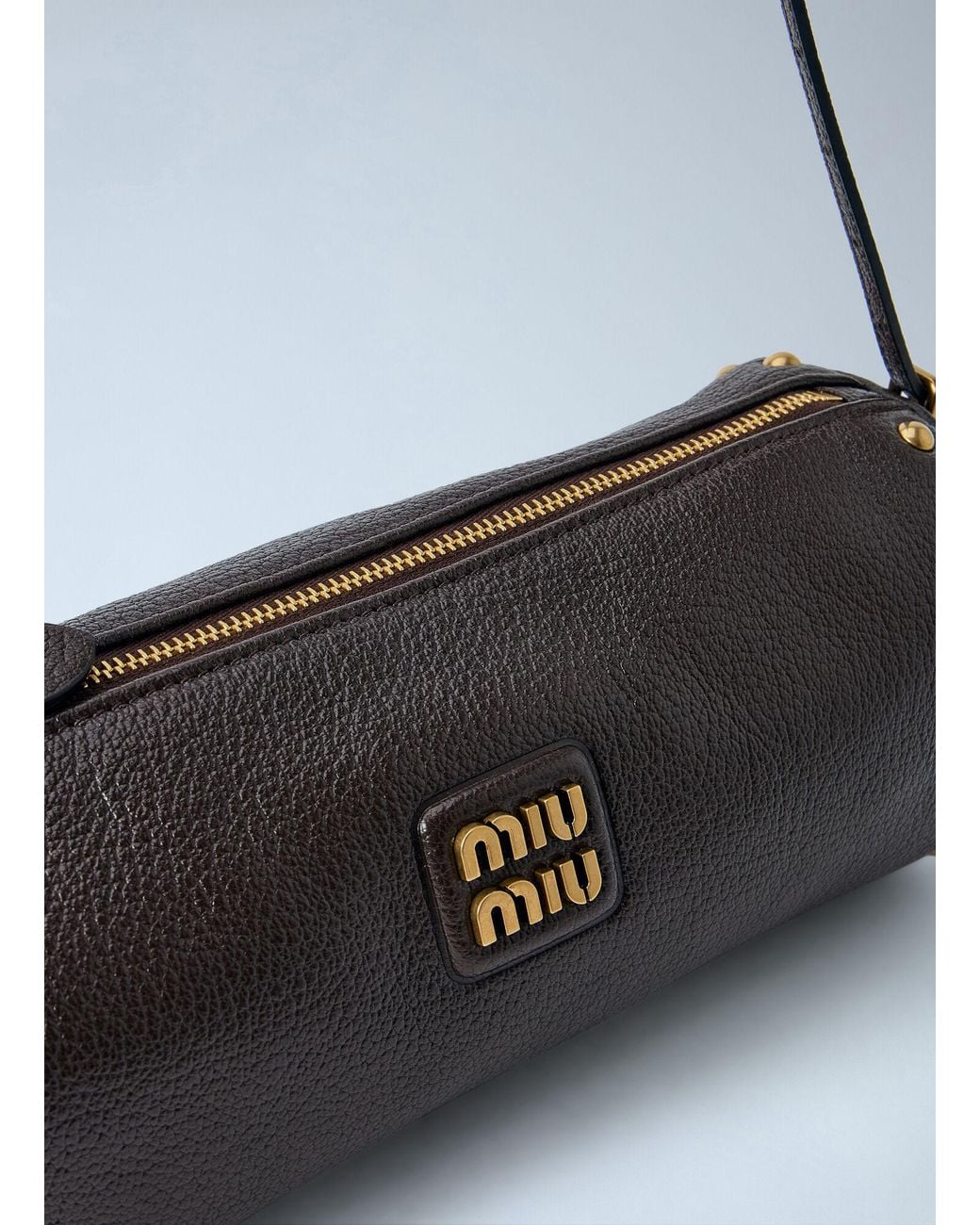 Miu Miu Gray Leather Small Pouch
