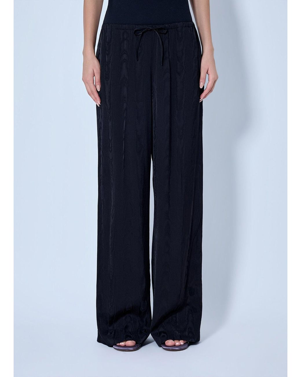 Dries Van Noten Blue Puvis Wide-leg Satin Pants