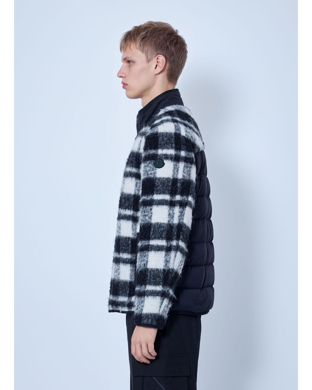 Moncler Blue Scalorbi Mid-Length Down Jacket for men