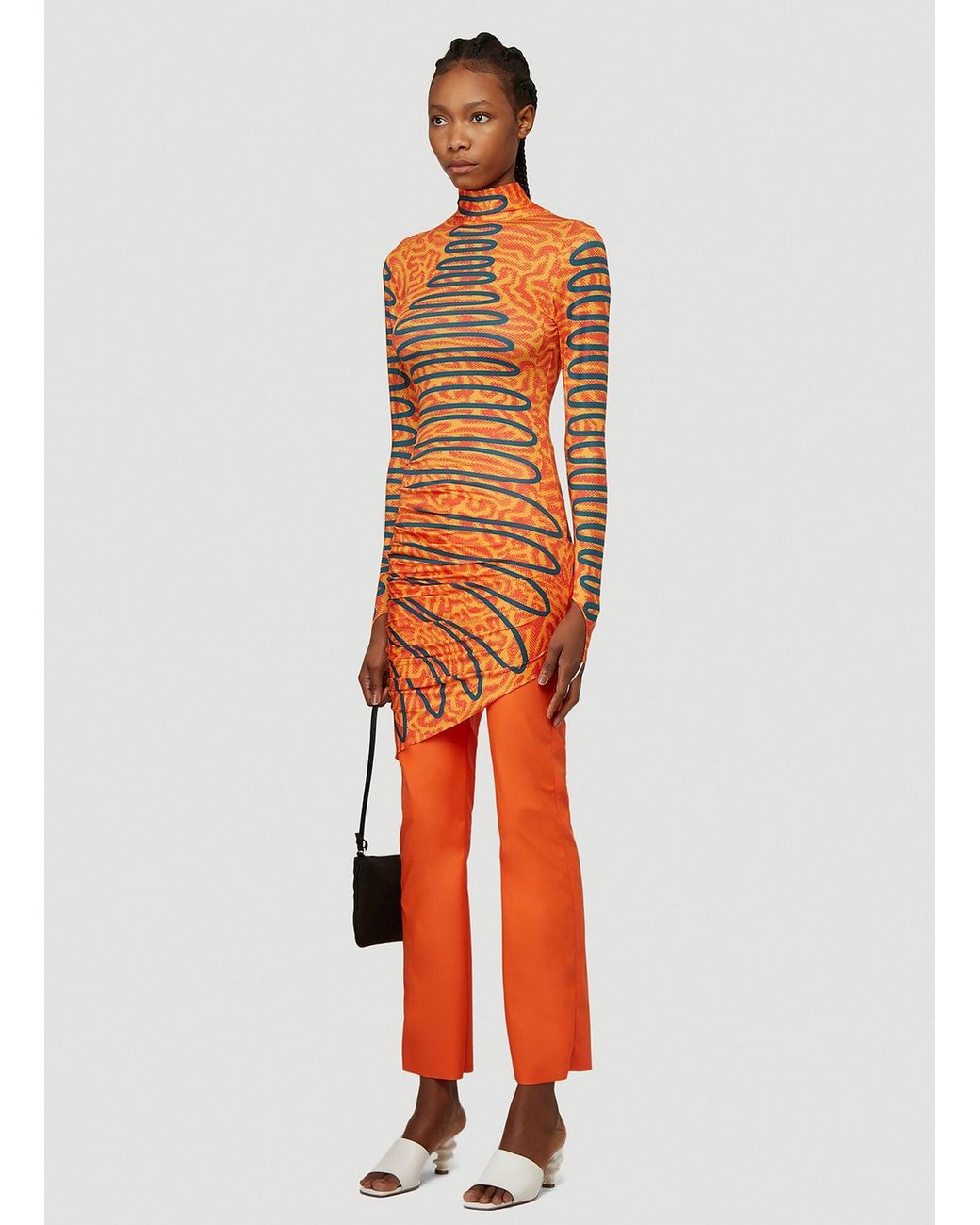Maisie Wilen Orange Straight Leg Pants