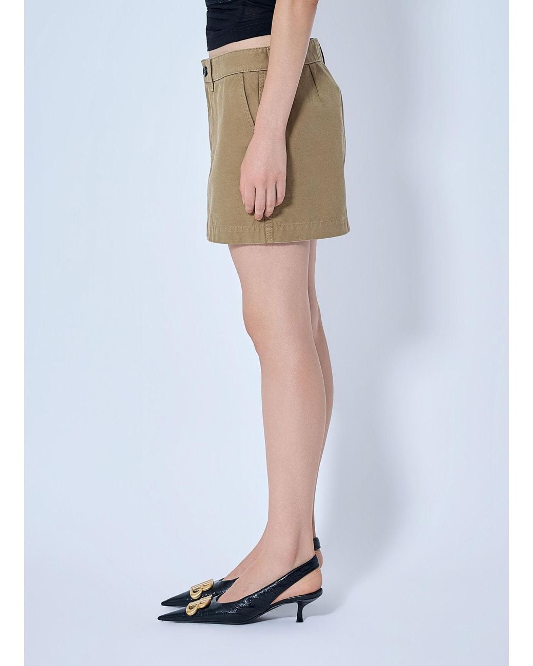 Balenciaga Natural Cotton Mini Skirt