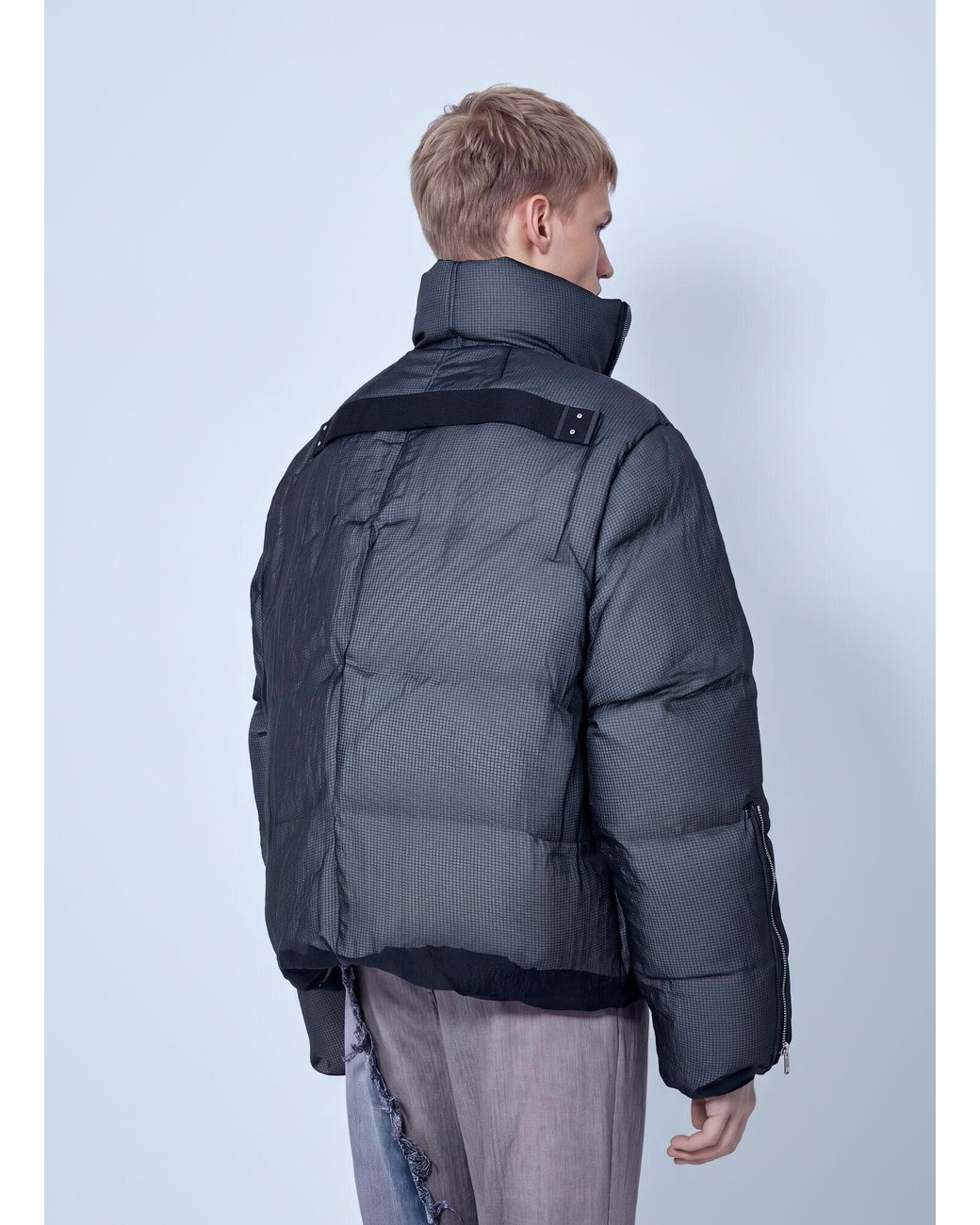 Rick Owens Blue Ripstop Turtle Jacket for men