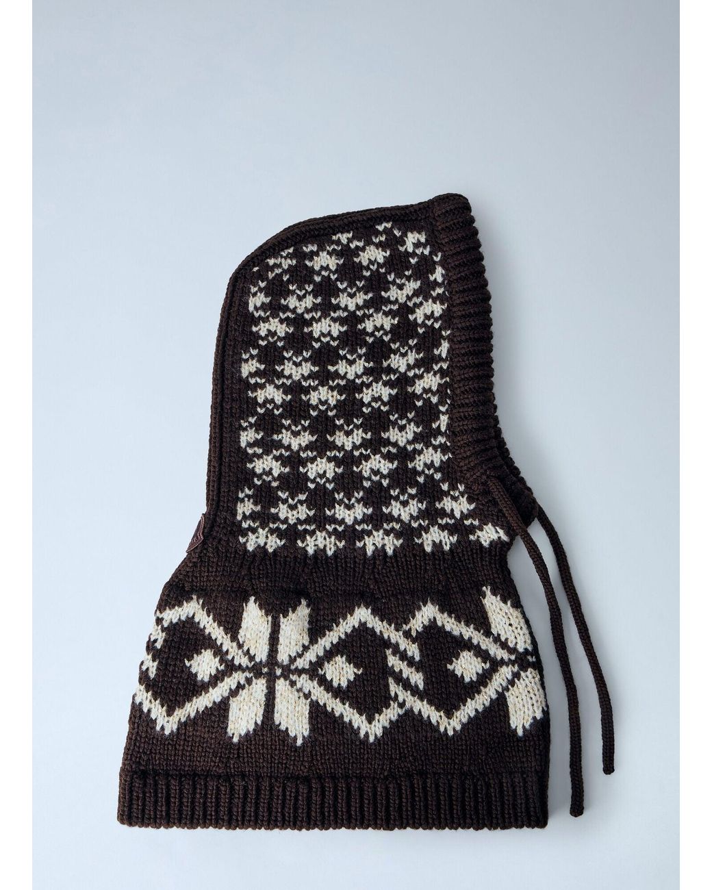 Moncler Black Patterned Knit Balaclava