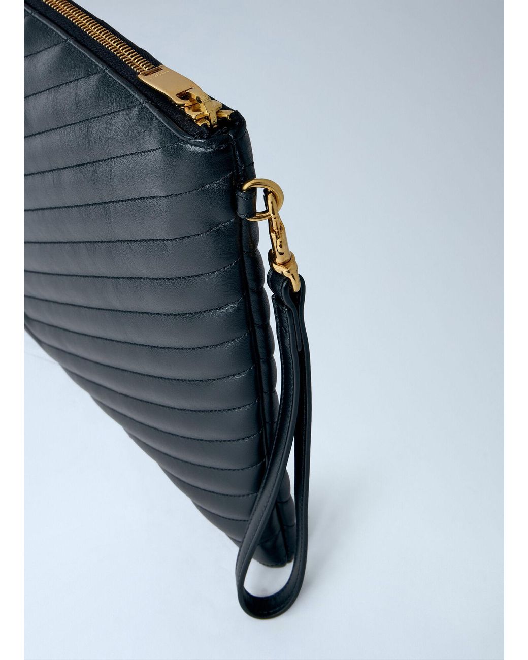 Saint Laurent Blue Cassandre Matelassé Document Holder