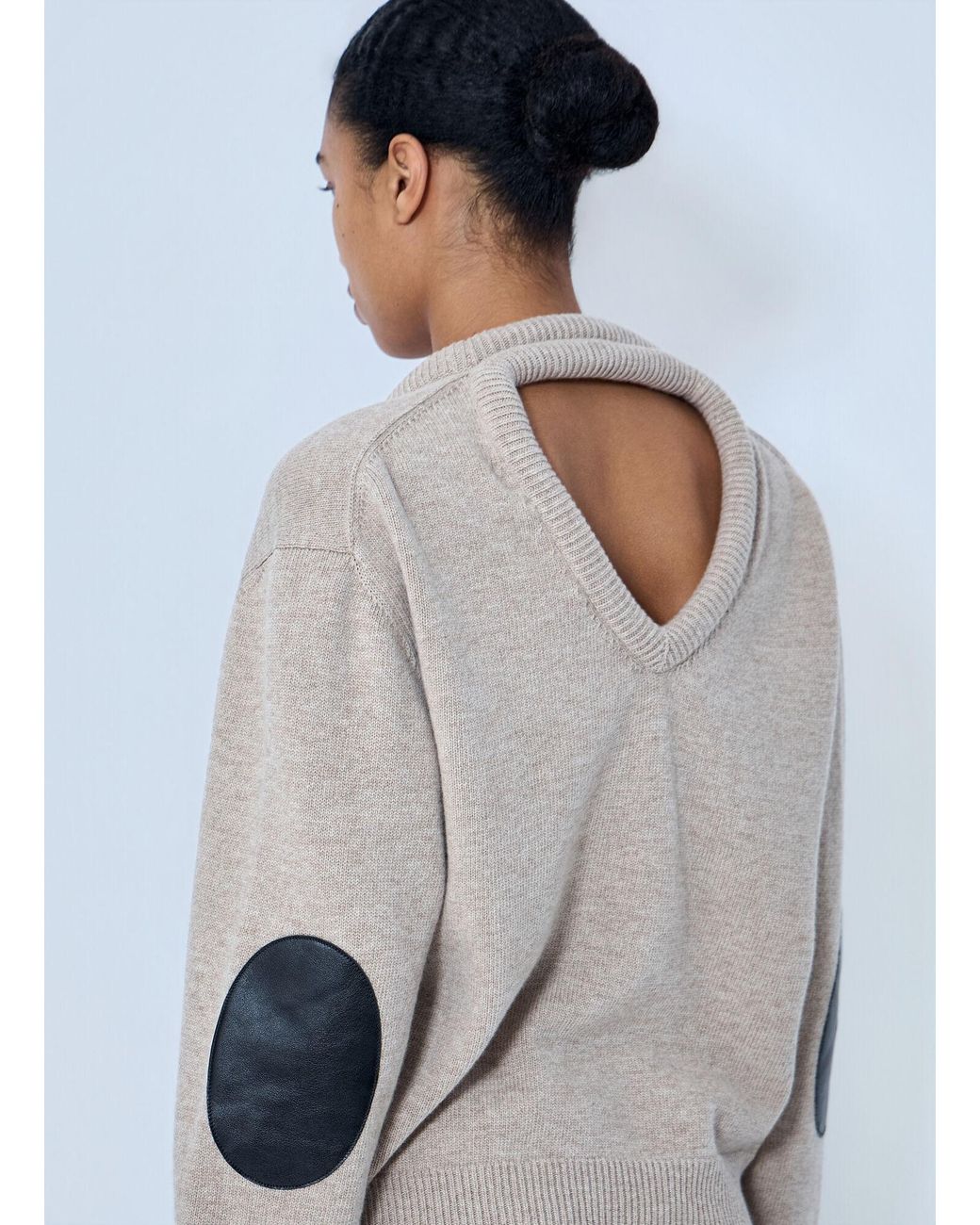 Acne Gray Open Back Wool Knit