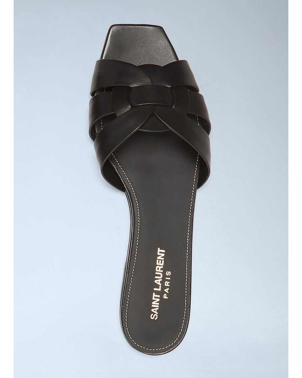 Saint Laurent Black Tribute Sandals