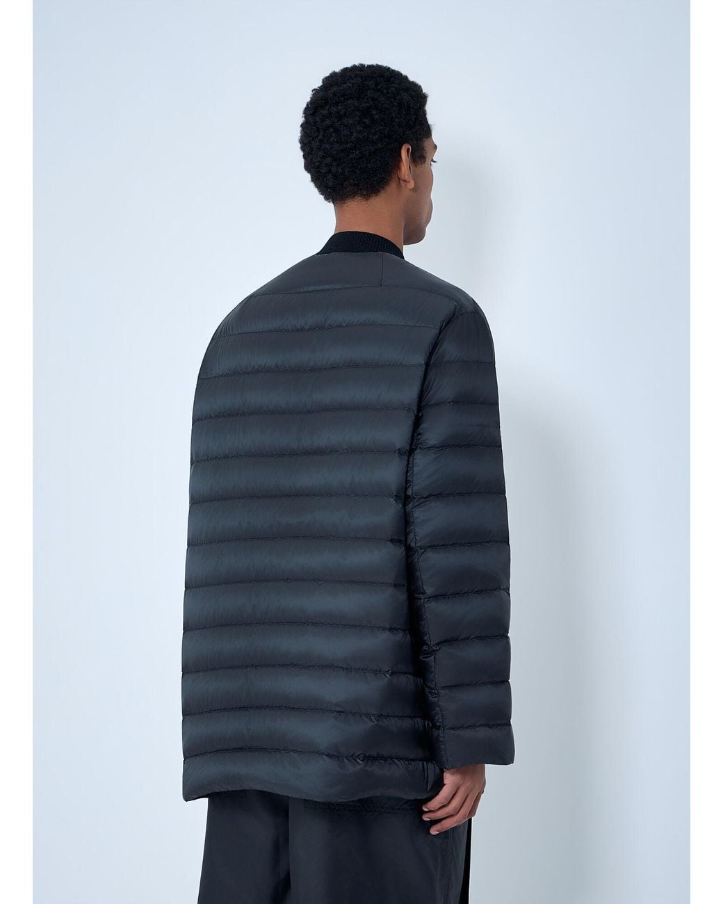Moncler Blue Rick Owens Flight Parka Bomber Jacket