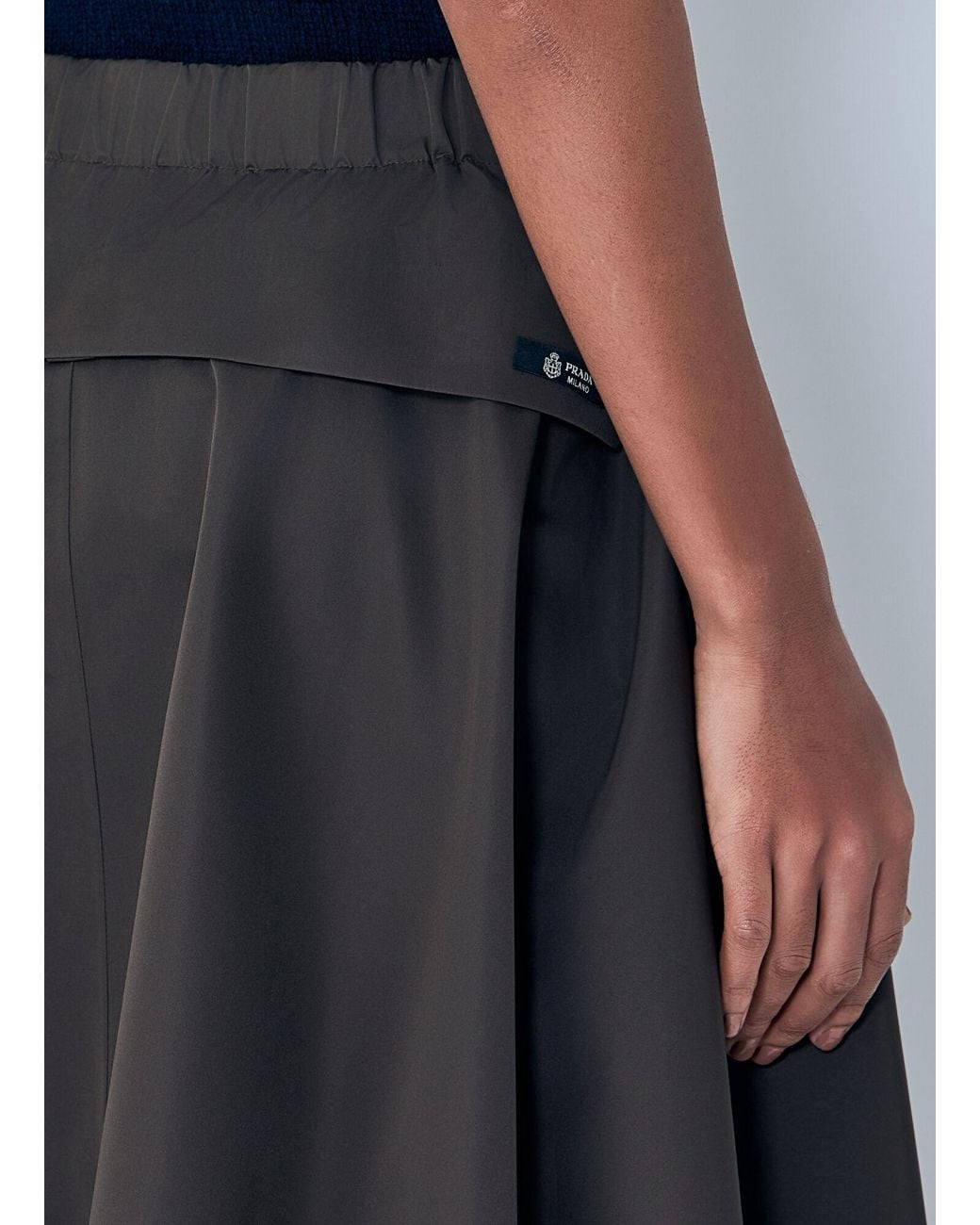 Prada Black Technical Fabric Circle Skirt