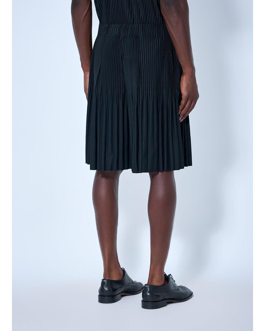 Homme Plissé Issey Miyake Blue Pleat Shorts for men