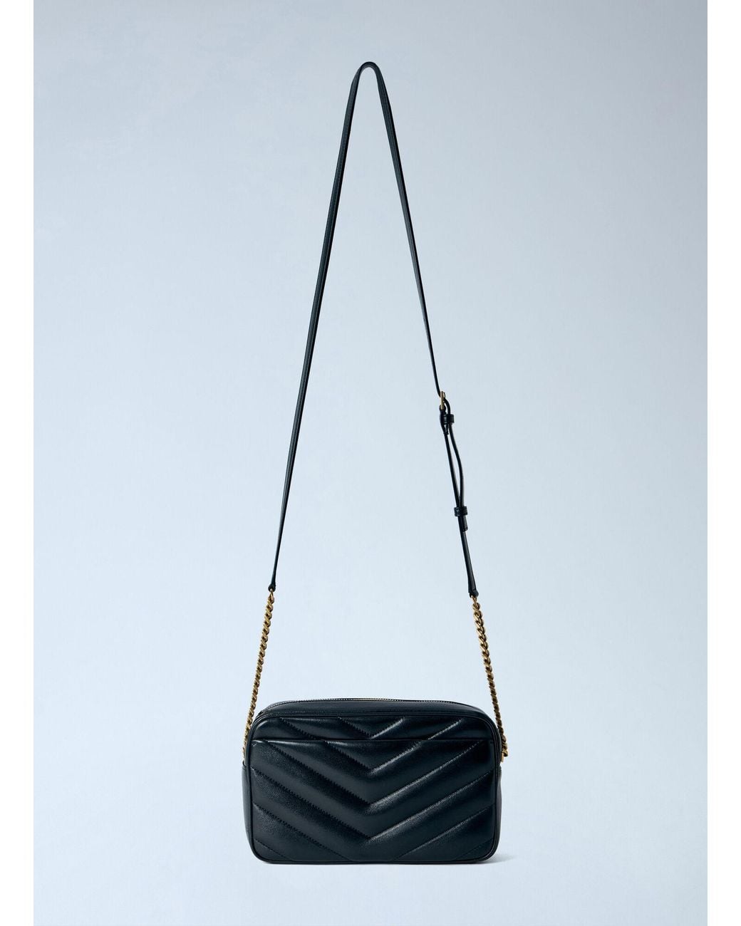 Saint Laurent Blue Matelassé Loulou Camera Bag