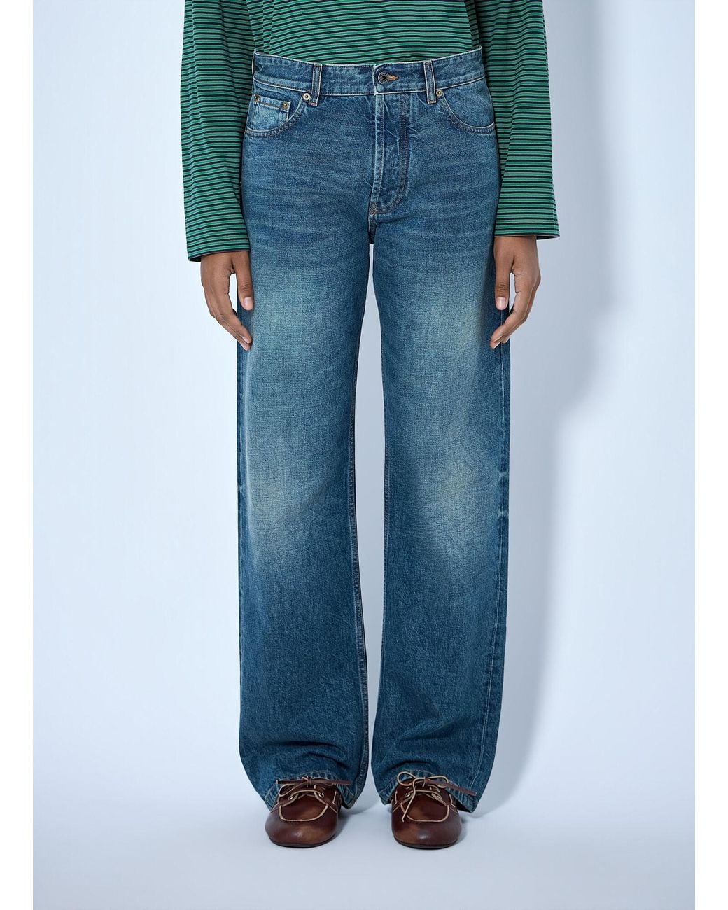 Miu Miu Blue Wide-Leg Denim Jeans