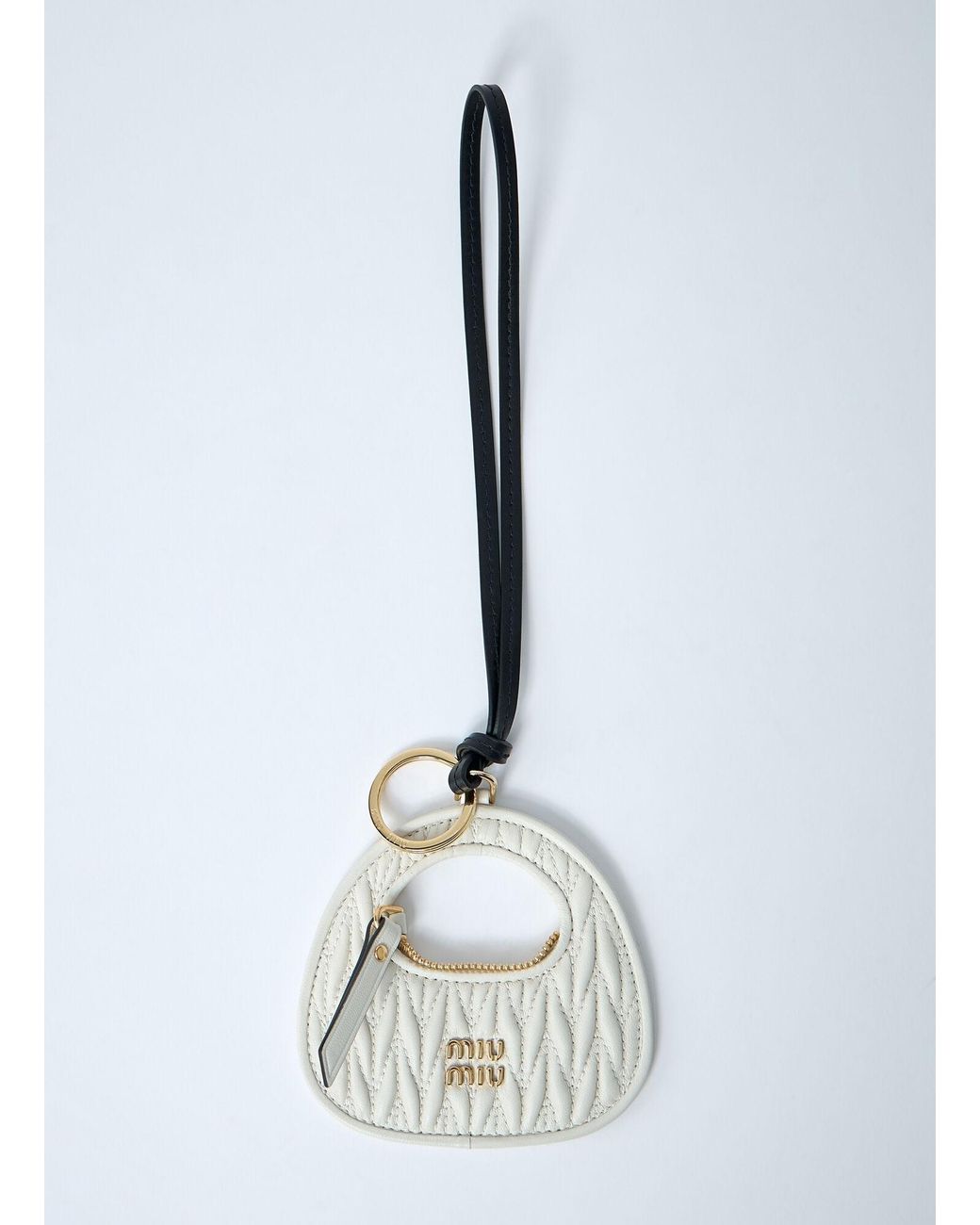 Miu Miu Blue Wander Leather Keyring