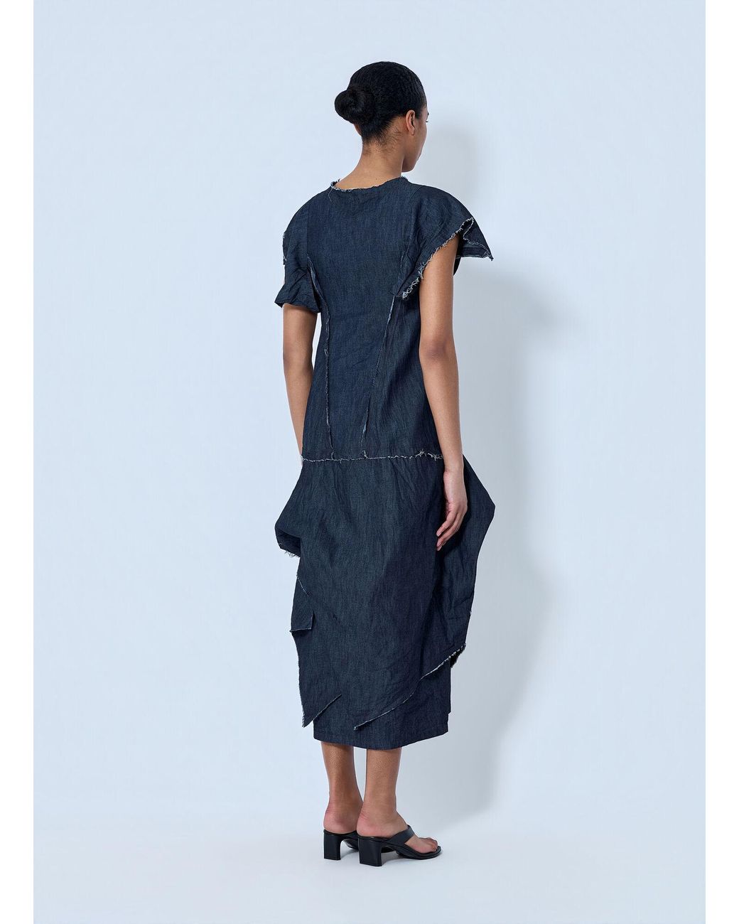 Limi Feu Blue Designed Panel Dress B