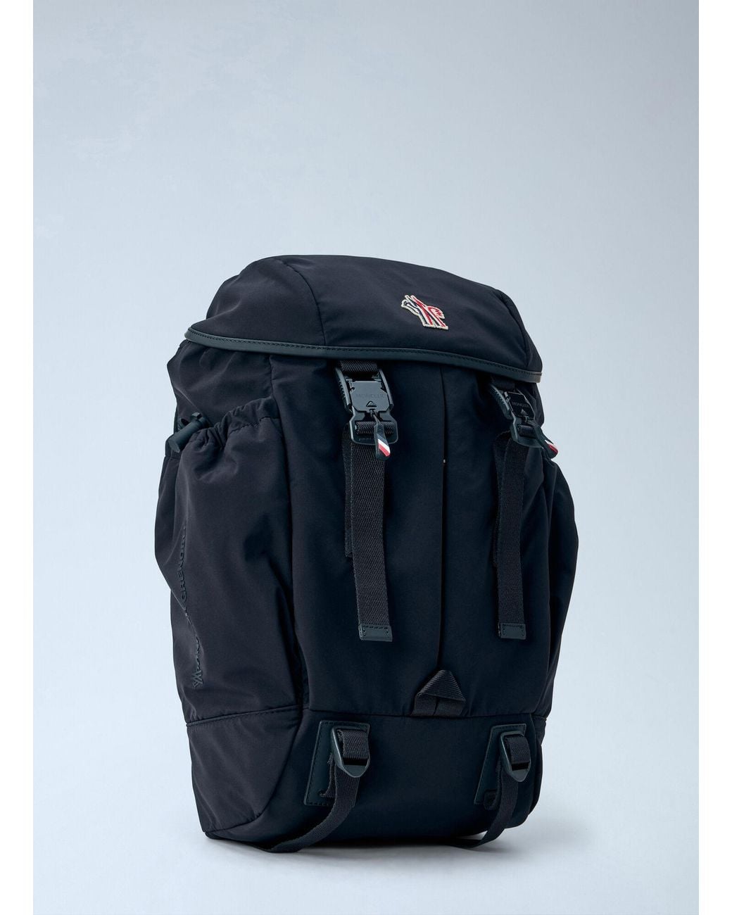 Moncler Blue Leather-trim Backpack for men