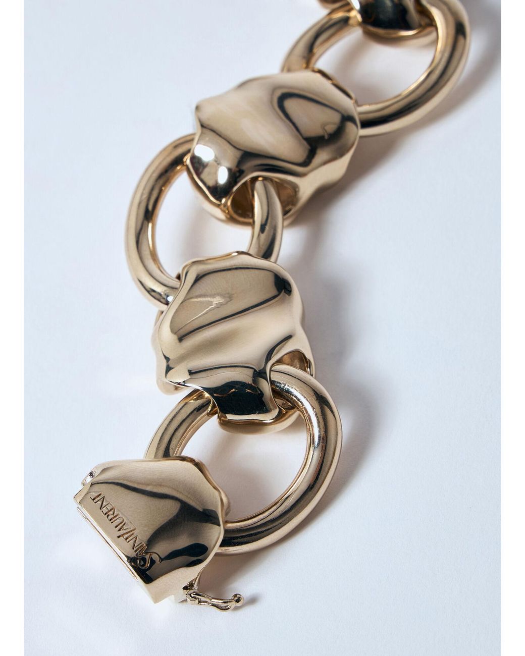 Saint Laurent Metallic Shell Chain Bracelet