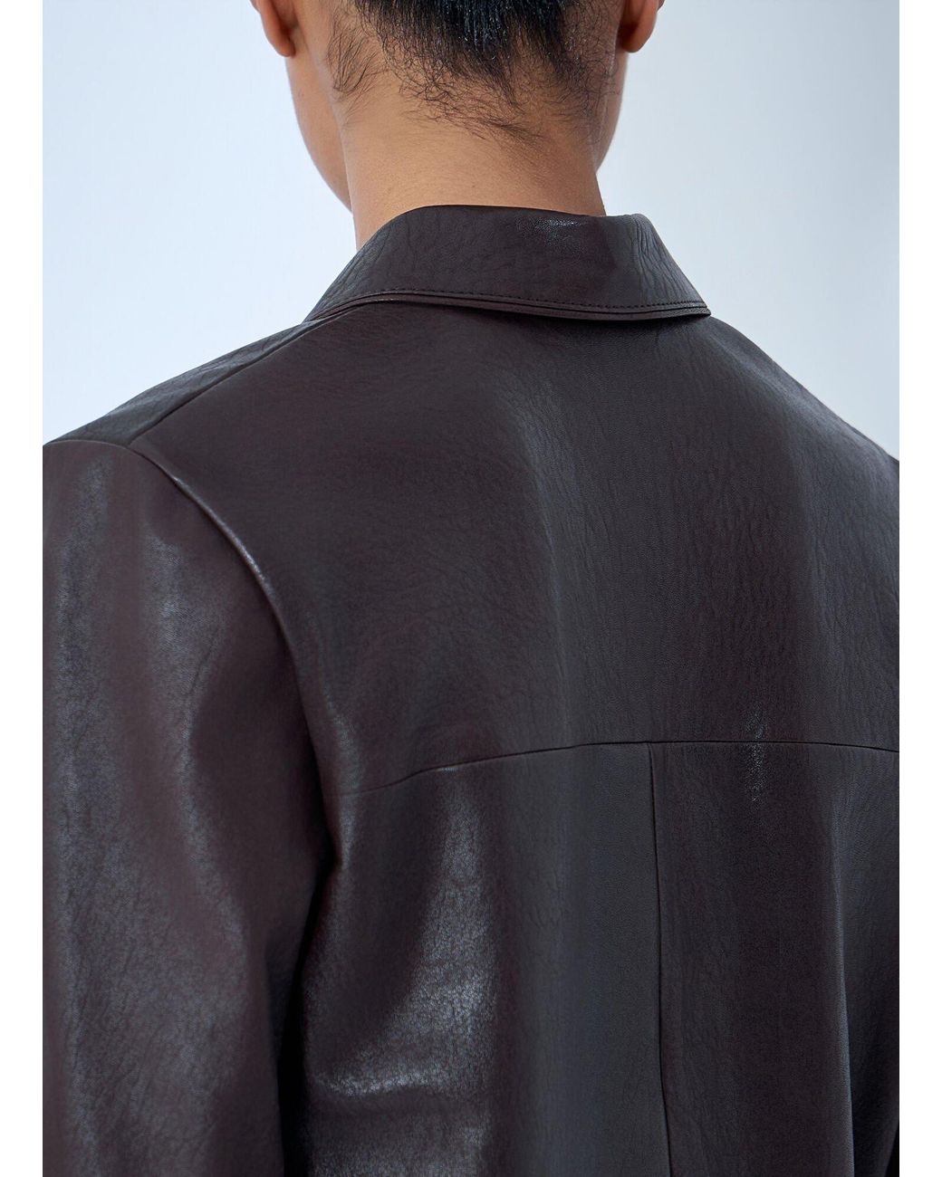 Saint Laurent Gray Leather Jacket