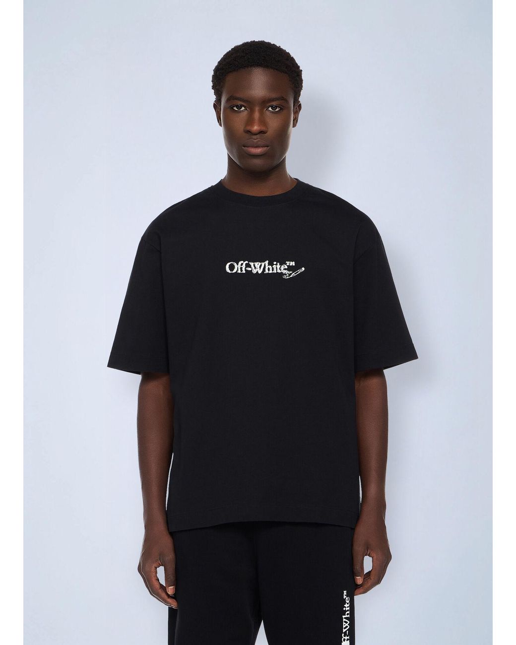 Off-White c/o Virgil Abloh Black Scribble Arrow Skate Logo T-Shirt for men