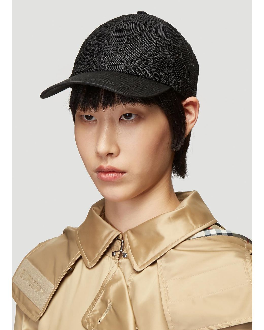 Gucci GG Embroidered Cotton Lace Baseball Cap in Black | Lyst display picture 1