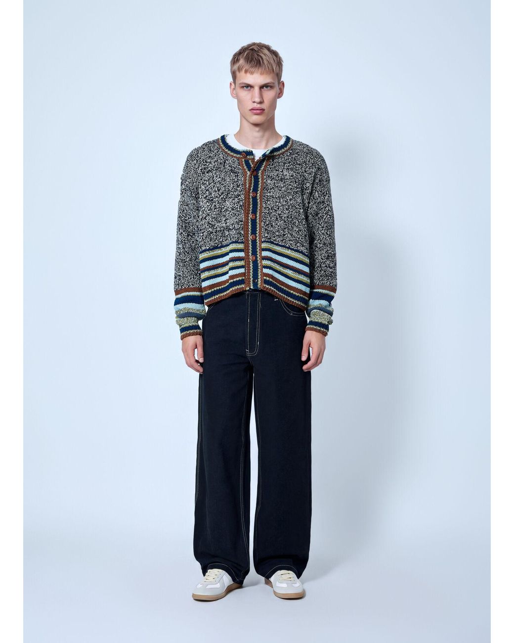 STORY mfg. Blue Wide-Leg Denim Trousers for men