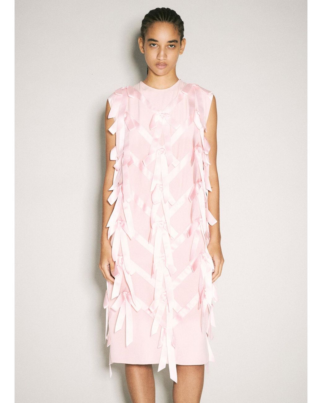 Prada Pink Sablã Midi Dress