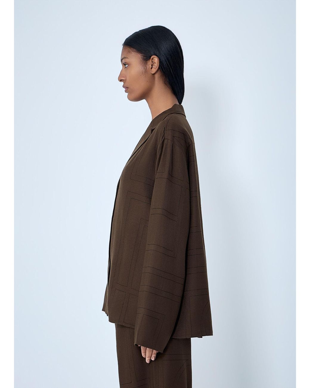 Totême Brown Monogram Shirt