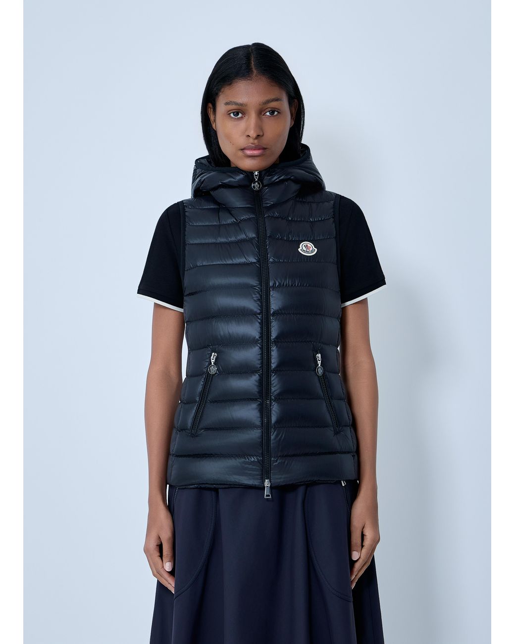 Moncler Blue Glygos Short Down Vest