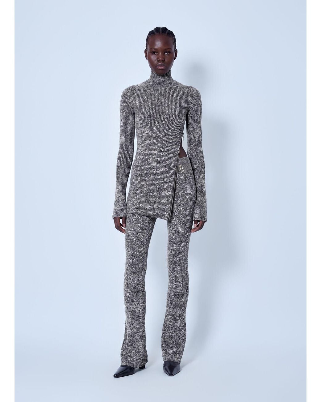 Sportmax Gray Velo Wool Pants