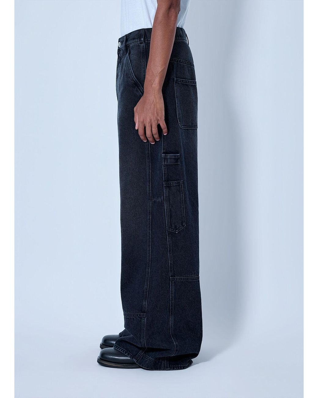 Marni Blue Denim Workwear Trousers for men