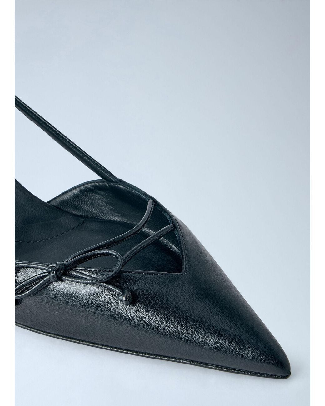 Prada Blue Side-Open Leather Pumps