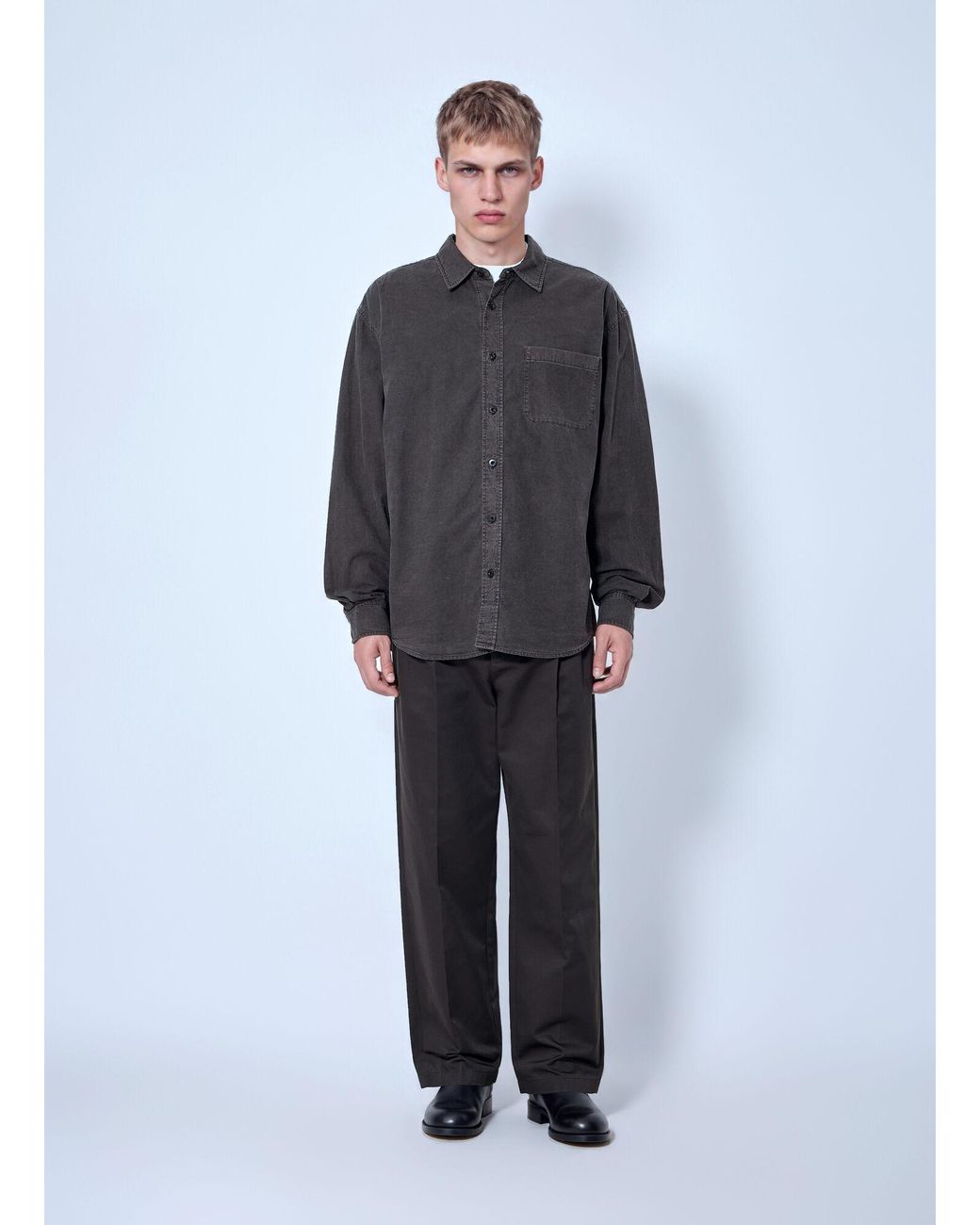 The Row Gray Sadel Shirt for men