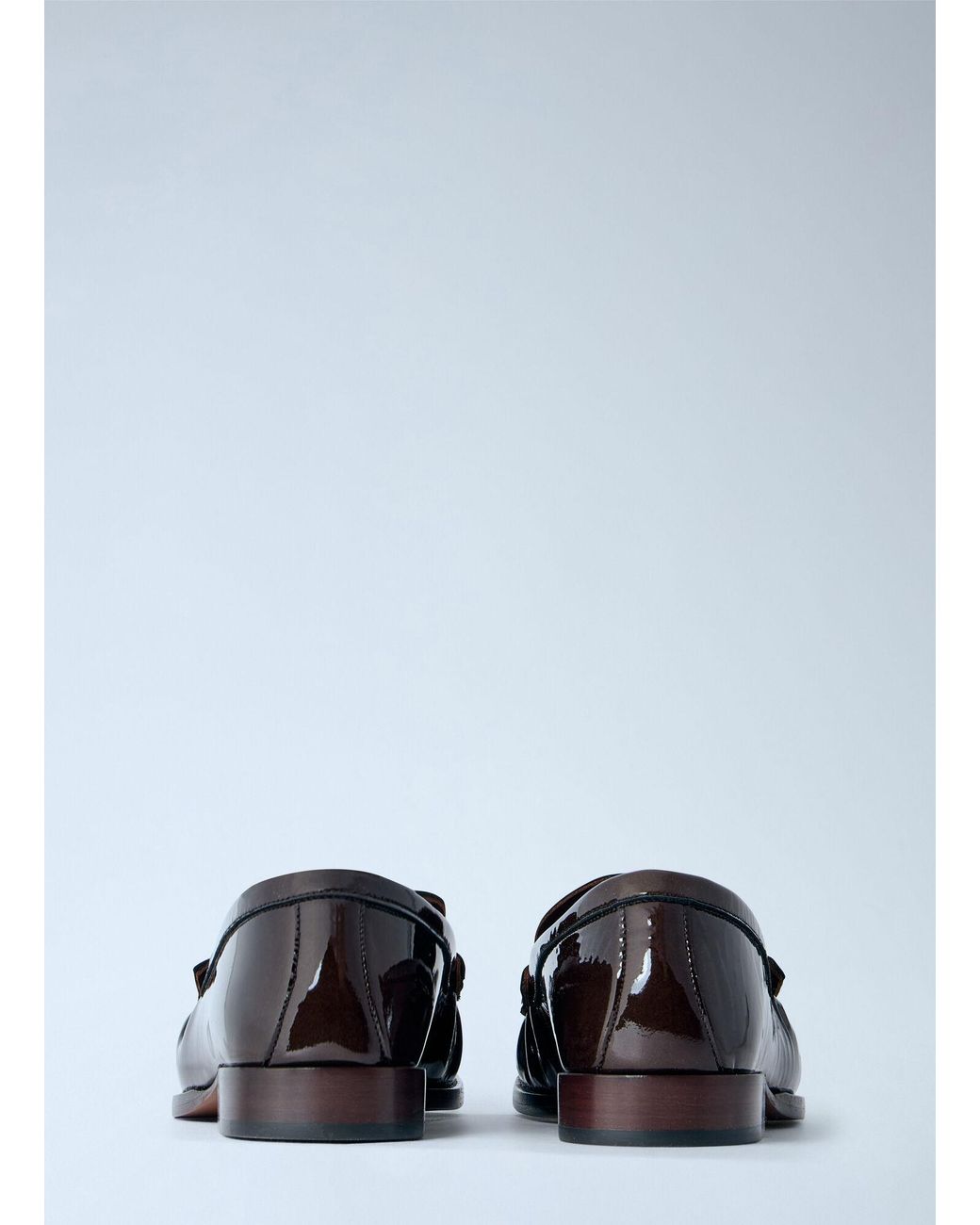 Dries Van Noten White Patent Leather Loafers