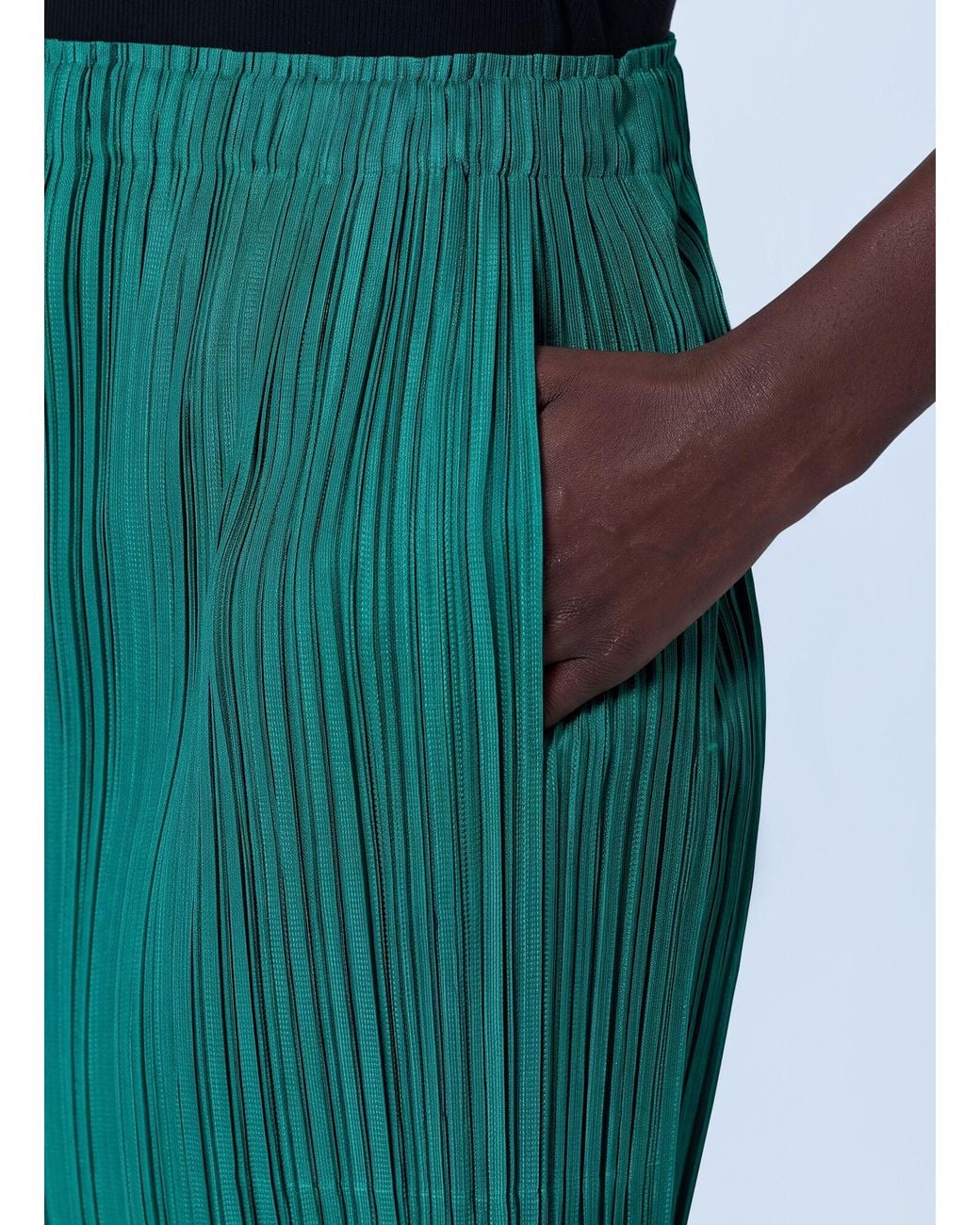 Pleats Please Issey Miyake Green Thicker Bottoms 1 Midi Skirt