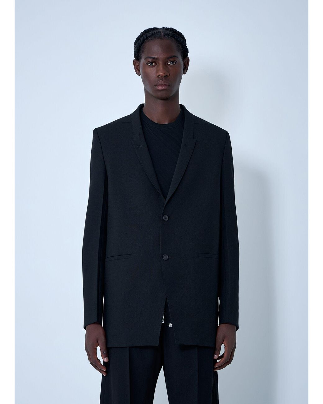 Rick Owens Blue Single-Breasted Blazer for men