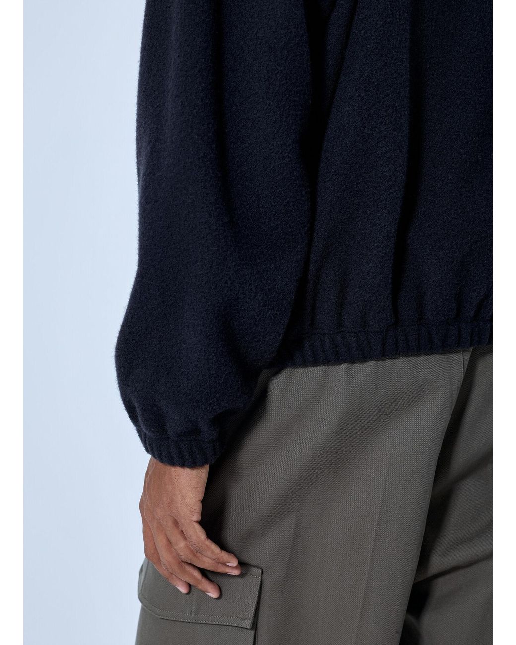 Rier Blue Polar Fleece Sweatshirt for men
