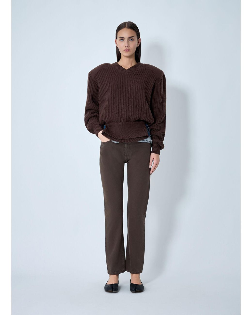 August Barron Black Contrast Waistband Jeans