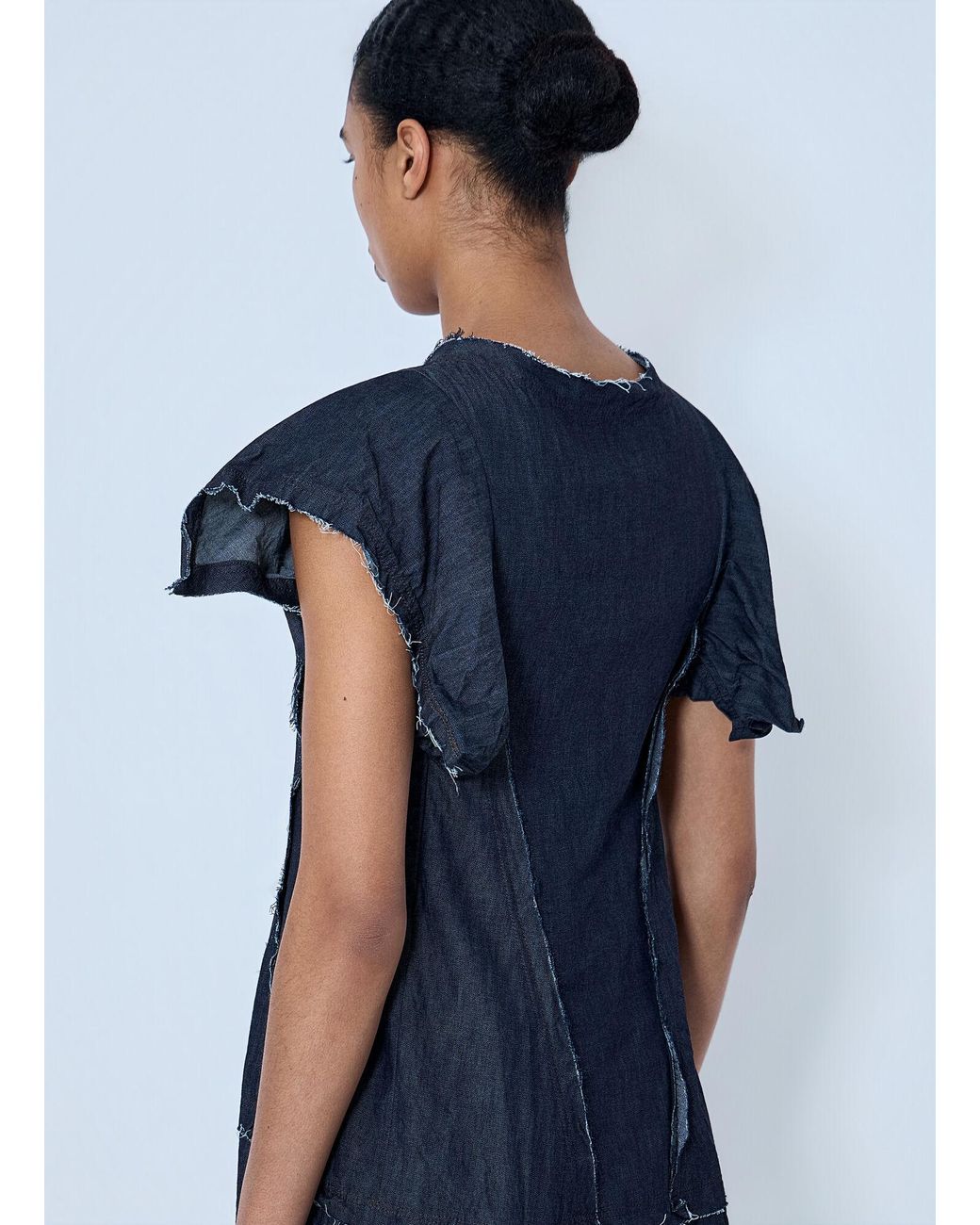Limi Feu Blue Designed Panel Dress B