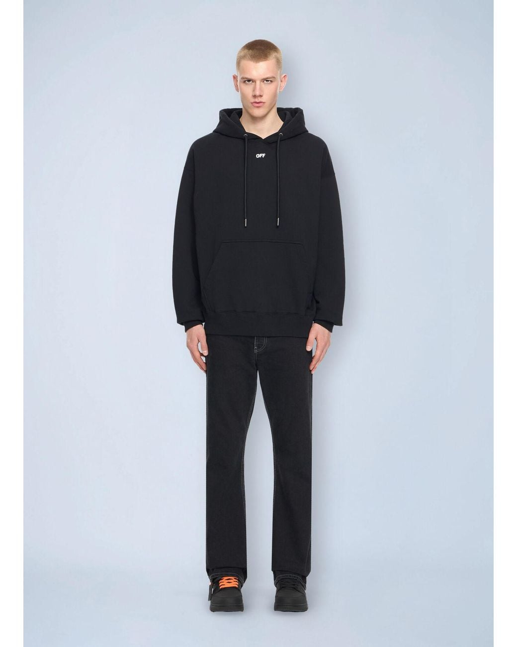 Off-White c/o Virgil Abloh Blue Paint Arrow Skate Hoodie for men