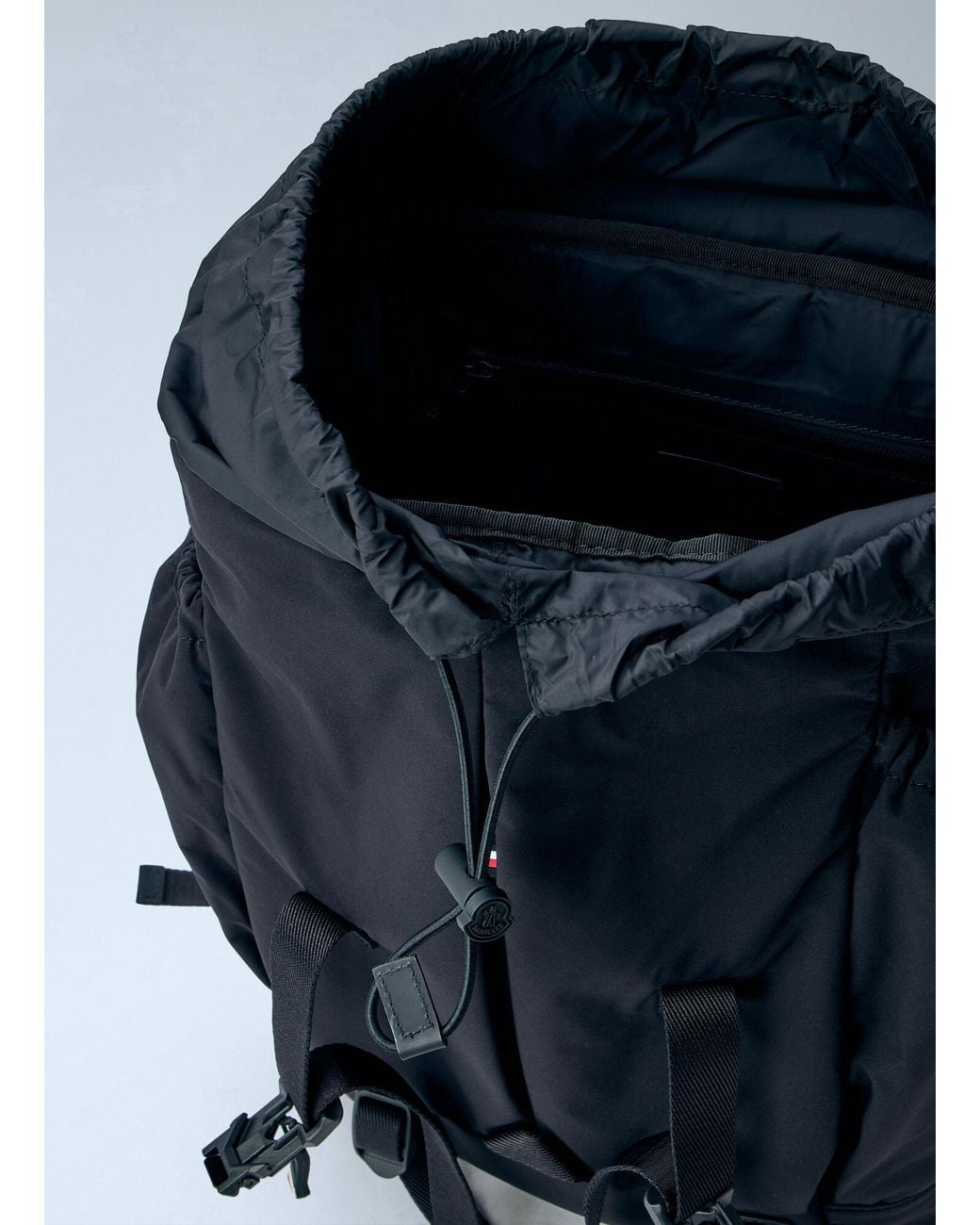 Moncler Blue Leather-trim Backpack for men