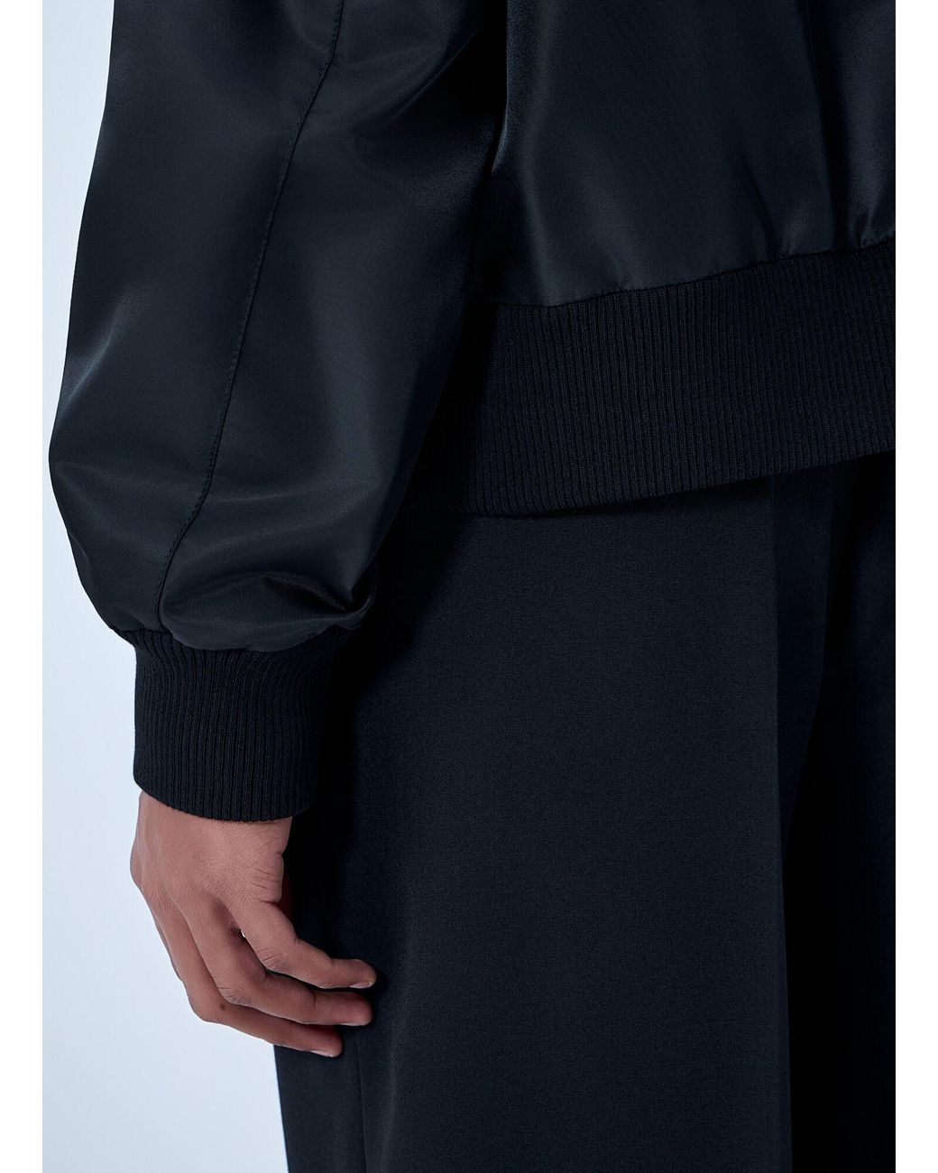 MM6 by Maison Margiela Blue High-Collar Bomber Jacket for men