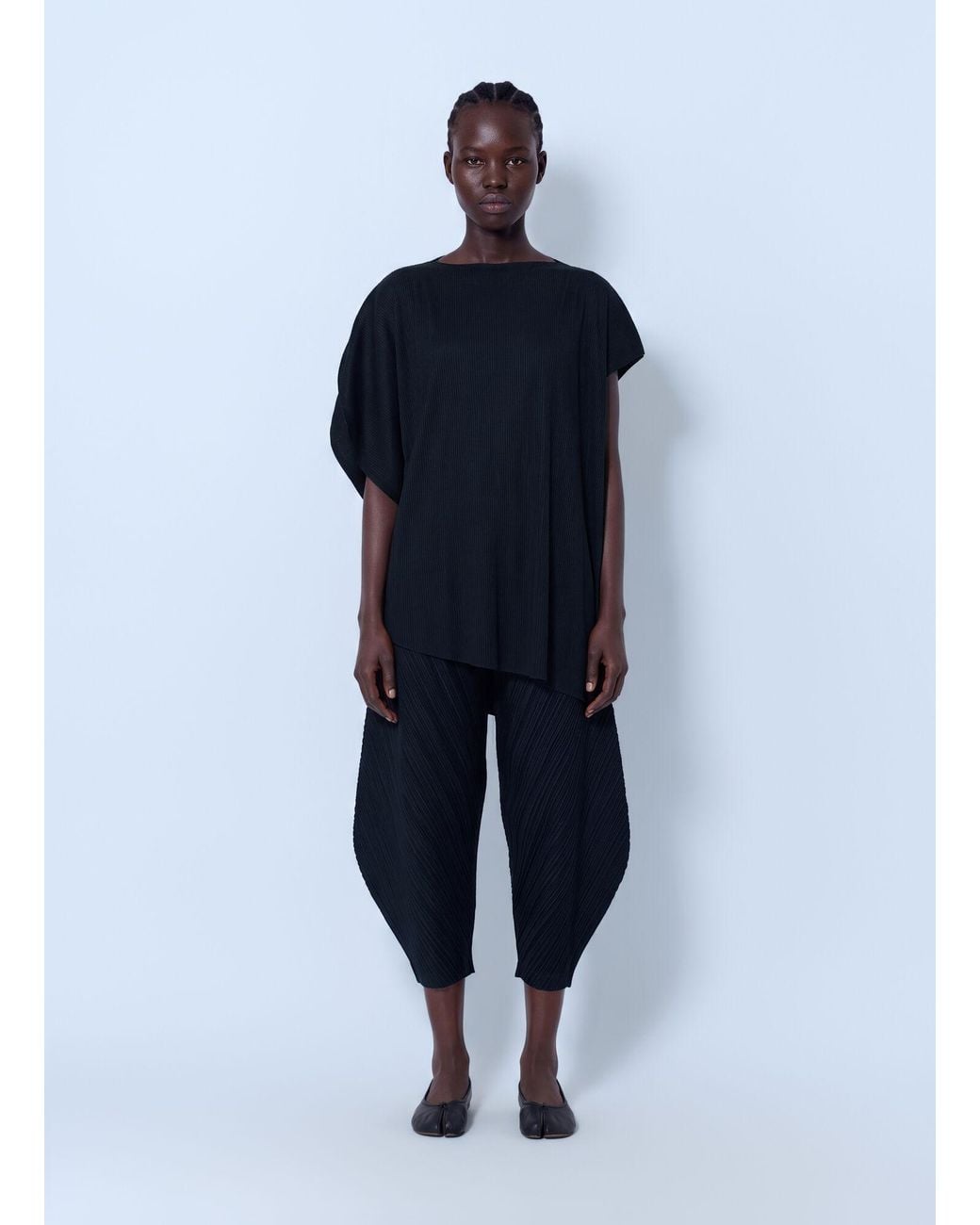 Pleats Please Issey Miyake Blue Thicker Bottoms 1 Trousers