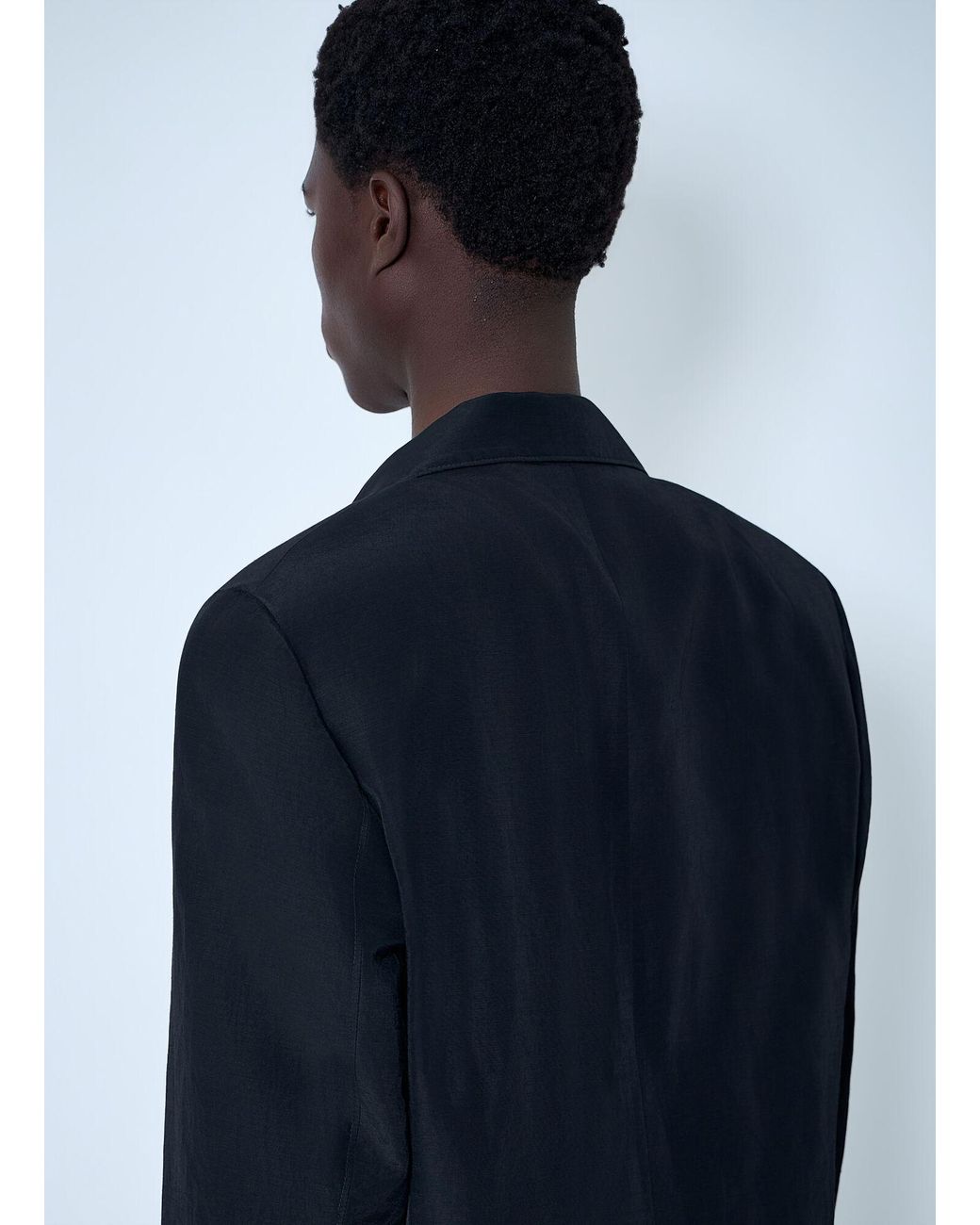 Lemaire Blue Double-Breasted Tailored Blazer for men