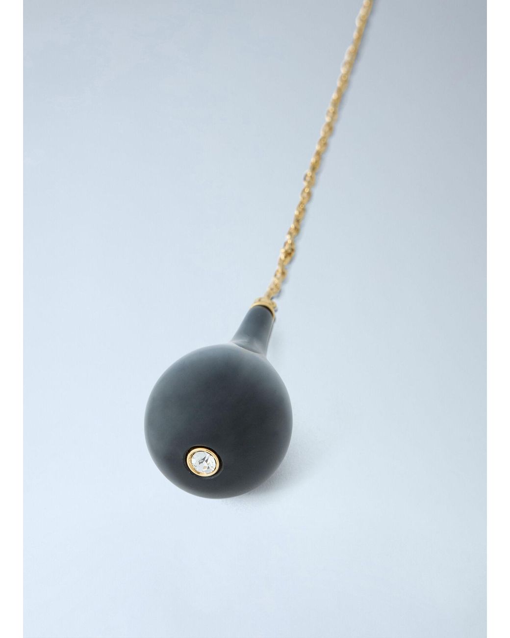 Totême Blue Large Onyx Drop Necklace
