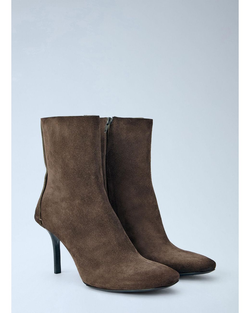 CAPASA MILANO Brown Pointed-toe Suede Ankle Boots