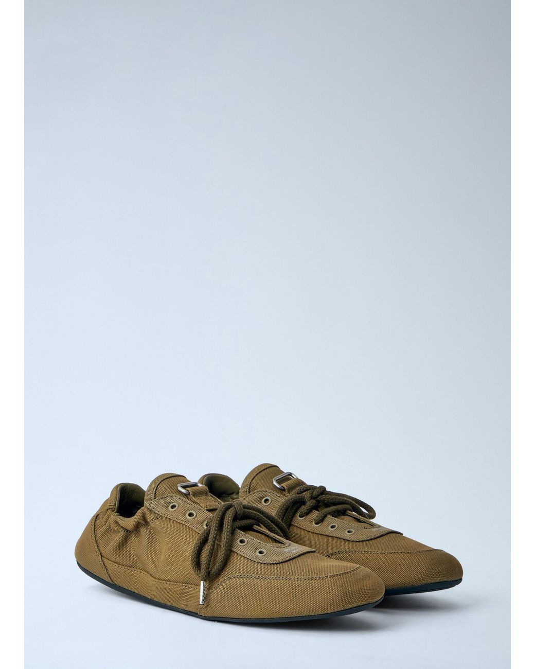 Prada Green Collapse Canvas Sneakers